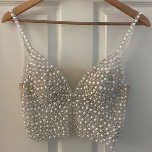 David’s Bridal DB Studio Embellished Spaghetti Strap Wedding Top